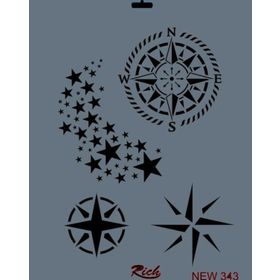 Rich New Seri N-343 35x25 cm Stencil