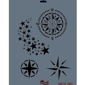 Rich New Seri N-343 35x25 cm Stencil