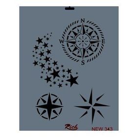 Rich New Seri N-343 35x25 cm Stencil