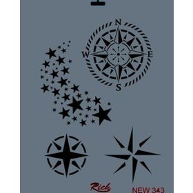 Rich New Seri N-343 35x25 cm Stencil