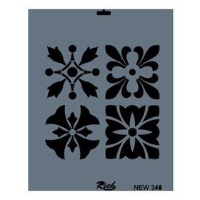 Rich New Seri N-348 35x25 cm Stencil