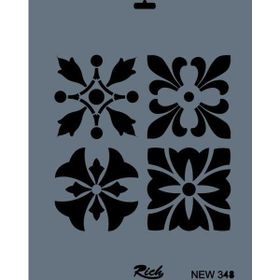 Rich New Seri N-348 35x25 cm Stencil