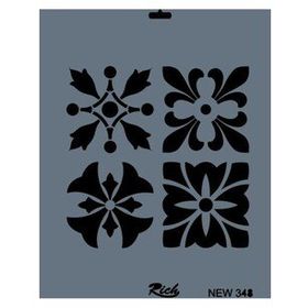 Rich New Seri N-348 35x25 cm Stencil