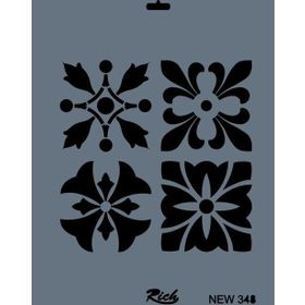 Rich New Seri N-348 35x25 cm Stencil