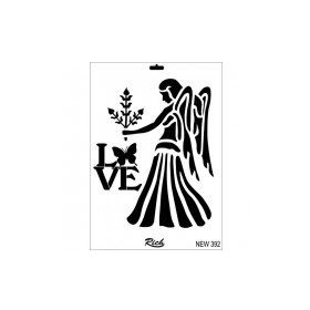 Rich New Seri N-392 35x25 cm Stencil
