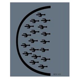 Rich New Seri N-432 35x25 cm Stencil
