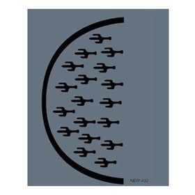 Rich New Seri N-432 35x25 cm Stencil