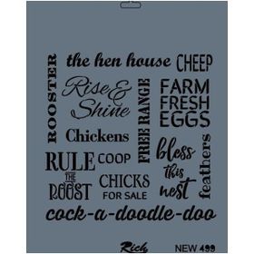 Rich New Seri N 499 35x25 cm Stencil