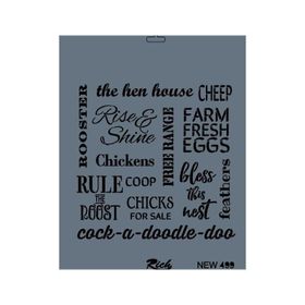 Rich New Seri N 499 35x25 cm Stencil