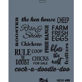 Rich New Seri N 499 35x25 cm Stencil