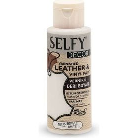 Rich Selfy Decor 10122 120 ml Beyaz Vernikli Deri Boyası