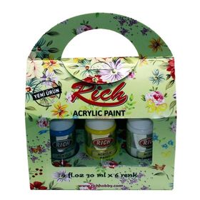 Rich Seti 30ml 6lı Akrilik Boya