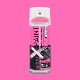 Rich Spray X-Paint 400 ml Neon Pembe Akrilik Sprey Boya