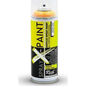Rich Spray X-Paint 400 ml Neon Sarı Akrilik Sprey Boya