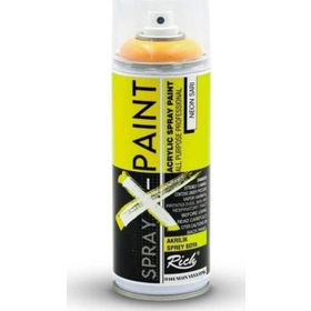 Rich Spray X-Paint 400 ml Neon Sarı Akrilik Sprey Boya