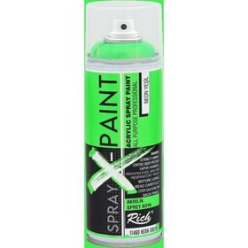 Rich Spray X-Paint 400 ml Neon Yeşil Akrilik Sprey Boya