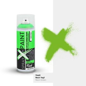 Rich Spray X-Paint 400 ml Neon Yeşil Akrilik Sprey Boya
