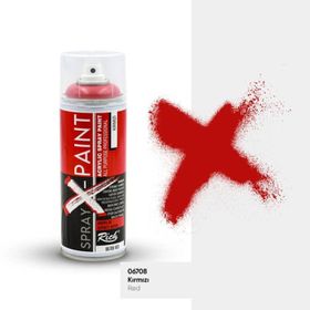 Rich X-Paint Kırmızı 400 ml Akrilik Sprey Boya