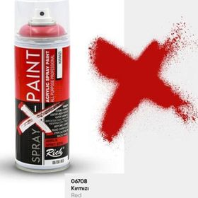 Rich X-Paint Kırmızı 400 ml Akrilik Sprey Boya