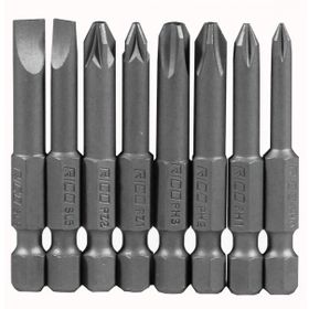 Rico 005-KK1130 PH+PZ+SL 8 Parça 50 mm Yıldız Düz Bits Uç Seti