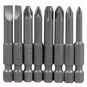 Rico 005-KK1130 PH+PZ+SL 8 Parça 50 mm Yıldız Düz Bits Uç Seti