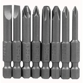 Rico 005-KK1130 PH+PZ+SL 8 Parça 50 mm Yıldız Düz Bits Uç Seti
