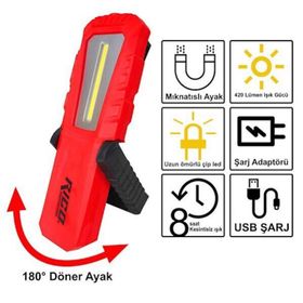 Rico 013-RC0038 420 Lm Şarjlı Led El Lambası