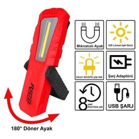 Rico 013-RC0038 420 Lm Şarjlı Led El Lambası