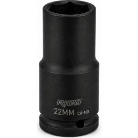 Rico 1/2 inç 6 Köşe 22 mm Uzun Derin Havalı Lokma