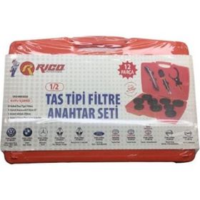 Rico 12 Parça 1/2 Yağ Filtre Sökme Tas Tipi Filtre Anahtar Seti