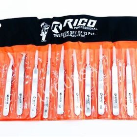 Rico 12 Parça Paslanmaz Çelik Elektronik Tamir Cımbız Seti