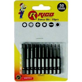 Rico 50 mm Torx Bits 10 Parça Uç Seti