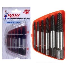 Rico 6 Parça Ters Klavuz Kırılmış Vida Civata Sökme Seti