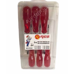 Rico Kraft 6 Parça Craft Şeffaf Kaliteli Torx Tornavida Seti