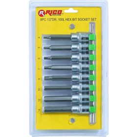 Rico RC1161 8 Parça 1/2” Allen Uzun Lokma Seti