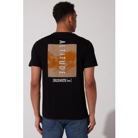 Riders By Lee L222716-001 Bisiklet Yaka Regular Fit Siyah Erkek T-shirt