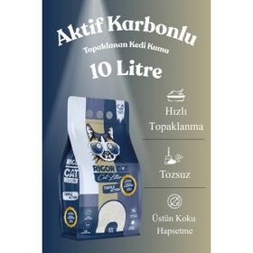 Rigor Cat Aktif Karbonlu Topaklanan 10 lt Kedi Kumu