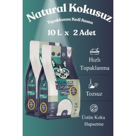 Rigor Cat Natural Kokusuz Topaklanan 2x10 lt Kedi Kumu