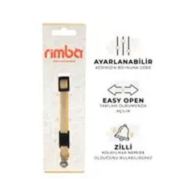 Rimba 22-30 cm 10 mm Kırmızı-Siyah Zilli Kolay Açılabilen Puantiyeli Kedi Boyun Tasması