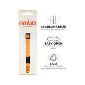 Rimba 22-30 cm 10 mm Pembe Zilli Kolay Açılabilen Kedi Boyun Tasması