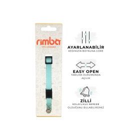 Rimba 22-30 cm 10 mm Turkuaz Zilli Kolay Açılabilen Kedi Boyun Tasması