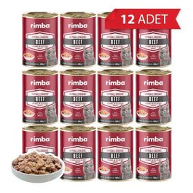 Rimba Sos İçinde Parçalı Sığırlı 12x400 gr Kedi Konservesi