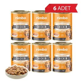 Rimba Sos İçinde Parçalı Tavuklu 6x400 gr Köpek Konservesi
