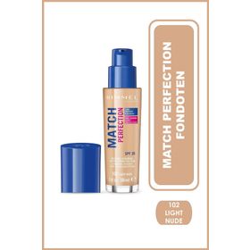 Rimmel London Match Perfection No: 102 Light Nude Fondöten