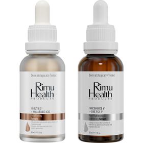 Rimu Health Products 30 + 30 ml Canlandırıcı Cilt Tonu Eşitleyici ve Koyu Leke Önlemeyi Hedef Alan Bakım Seti