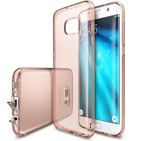 Ringke Air Galaxy S7 Edge Rose Gold Ultra Hafif Esnek İnce Renkli Transparan Kılıf