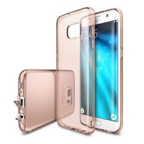Ringke Air Galaxy S7 Edge Rose Gold Ultra Hafif Esnek İnce Renkli Transparan Kılıf