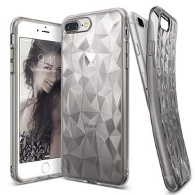 Ringke Air Prism 3D Elmas Yansıması iPhone 7 Plus Smoke Black Ultra Hafif Esnek İnçe Renkli Transparan Silver Kılıf