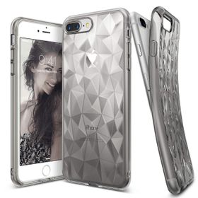 Ringke Air Prism 3D Elmas Yansıması iPhone 7 Plus Smoke Black Ultra Hafif Esnek İnçe Renkli Transparan Silver Kılıf