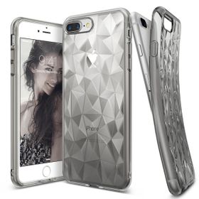 Ringke Air Prism 3D Elmas Yansıması iPhone 7 Plus Smoke Black Ultra Hafif Esnek İnçe Renkli Transparan Silver Kılıf